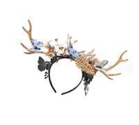 MZRAN Bandeaux en forme de bois de renne pour Noël, Halloween, fête festive, accessoires de fête en tissu doux, bande élastique pour la famille, décoration de costume, bandeaux de bois de renne de