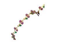 MZRAN Bracelet artistique en acier inoxydable avec gouttes d'huile de fruits - Longueur réglable - Pour un usage quotidien, taille unique, Comme décrit