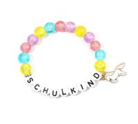 MZRAN Bracelet en forme de lettre colorée en acrylique léger avec pendentif pour un cadeau quotidien - Accessoire de poignet décontracté, taille unique, Comme décrit