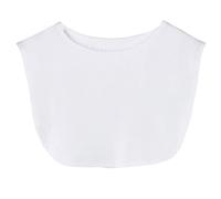 MZRAN Cache-cou anti-explosion - Insert de col bas - Panneau de pudeur pour robes de bureau, de réunion, de fête, blanc, taille unique