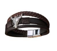 MZRAN Chaîne réglable en cuir PU 3 couches pour un usage quotidien léger et confortable bijoux tendance en cuir PU vintage, taille unique, Comme décrit