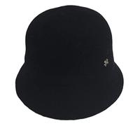 MZRAN Chapeau cloche littéraire en laine avec trèfle à quatre feuilles - Chapeau de pêcheur chaud - Convient pour l'extérieur - Pour tir dans la rue, Noir , 2-3