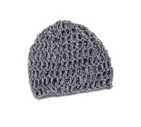 MZRAN Chapeau creux en crochet sans bord simple tête de mort respirant tricoté pour l'automne et l'hiver Mode filet de sommeil Chapeaux Crochet sans bord, gris, Taille unique