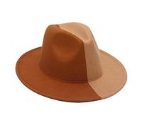 MZRAN Chapeau de cowgirl cowboy pour femme, chapeau de cowboy de Noël, chapeau d'église, chapeau de cowboy modèle chapeau de cowboy chapeau en feutre chapeau adulte homme, Kaki Camel, 2-3