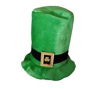 MZRAN Chapeau de leprechaun irlandais chapeau haut de forme vert chapeau saint patrick chapeau trèfle chapeau leprechaun vert chapeau haut-de-forme magicien, Vert, 2-3