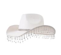 MZRAN Chapeau de soleil en paille à franges pour adulte, carnaval, fête, enterrement de vie de jeune fille, cowboy, photographie, couvre-chef, fête prénuptiale, cowboy