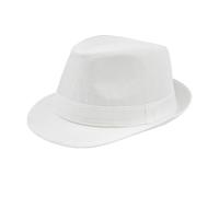 MZRAN Chapeau Fedora pour homme pour l'hiver et l'automne élégant Lady Trilby feutre Homburg Church Jazz Chapeau pour prendre des photos réglable, blanc, 2-3