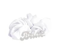 MZRAN Chouchous élastiques à cheveux avec lettres en strass pour chignon ou cérémonie de mariage