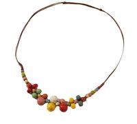 MZRAN Collier de perles tendance fait à la main avec perles colorées délicates - Cadeau idéal pour les amateurs de mode