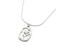 MZRAN Collier sophistiqué en forme de tulipes avec pendentif en forme de fleur en relief, bijou réglable, chaîne de clavicule, accessoire floral