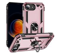 MZRAN Coque robuste avec design bouclier résistant aux chocs et béquille pour téléphone 16E Coque combinée TPU et PC Or rose