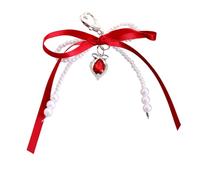 MZRAN Cordon de téléphone perlé avec cordon de poignet avec nœud papillon - Chaîne de téléphone portable - Porte-clés pour femme - Accessoires de sac, bracelets de téléphone