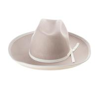 MZRAN Élégant chapeau de cowboy français pour femme, carnaval, festival, rassemblement formel, chapeau de bande pour adulte unisexe