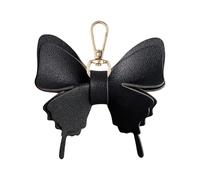 MZRAN Élégant porte-clés papillon en cuir synthétique pour un usage quotidien et activités de plein air, Noir