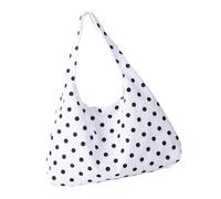 MZRAN Élégant sac à main à bandoulière pour femme tendance, sac à main pratique en toile à pois pour un transport et un rangement faciles Sac à bandoulière pour femme, blanc, One Size