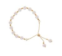 MZRAN Élégante chaîne élastique avec perles d'imitation - Accessoire unique pour le quotidien - Accessoire de poignet pour filles