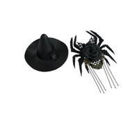 MZRAN Épingle à cheveux araignées d'Halloween pour adolescents - Chapeau de sorcière gothique - Pince à cheveux pour filles - Barrettes latérales - Outil de coiffure