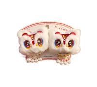 MZRAN Épingle à cheveux élégante Pompons Nouvel An Cloches Perles Chapeaux Bunches Clip Élégant Bowknot Pince à cheveux Accessoires photo