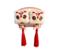 MZRAN Épingle à cheveux élégante Pompons Nouvel An Cloches Perles Chapeaux Bunches Clip Élégant Bowknot Pince à cheveux Accessoires photo