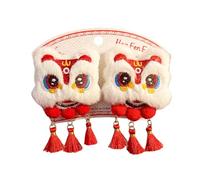 MZRAN Épingle à cheveux élégante Pompons Nouvel An Cloches Perles Chapeaux Bunches Clip Élégant Bowknot Pince à cheveux Accessoires photo