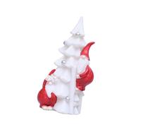 MZRAN Figurine de Père Noël grimpant à LED en résine avec arbre lumineux pour table de Noël et étagères Décoration Cadeau de Noël Figurine de Père Noël avec LED