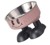 MZRAN Gamelle surélevée élégante pour animaux de compagnie avec motif de dessin animé pour réduire la fatigue du cou en acier inoxydable, grande capacité pour chats et chiens