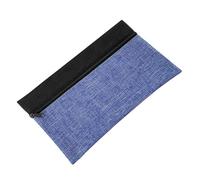 MZRAN Grande trousse à crayons 24 x 12 cm en polyester avec fermeture éclair pour le bureau, l'école, le rangement d'outils d'écriture, bleu, 240mm Wx140mm H