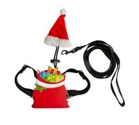 MZRAN Harnais sécurisé pour reptiles - Chapeau de costume de Noël pour protéger les animaux de compagnie - Systèmes de retenue d'extérieur - Anti-fuite - Lézards - Laisse