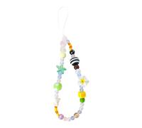 MZRAN Lanière de téléphone perlée à la mode, accessoires à usage multiple pour porte-clés, décoration de smartphone, utilisation quotidienne, cordon en PVC