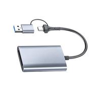 MZRAN Lecteur de carte mémoire de type B USB 3.2 Gen 2 Port rapide 10 Gbit/s Vitesse de transfert pour flux de travail vidéo numérique 4K Adaptateurs de type B en aluminium