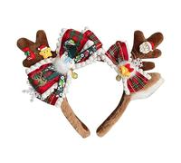 MZRAN Lolitas Pince à cheveux de Noël avec chapeau/cerf en bois de cerf Accessoires pour cheveux faits à la main pour petites filles et femmes