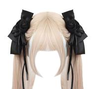 MZRAN Lot de 2 barrettes à cheveux tressées pour filles chaudes, ruban rose et nœud pour queue de cheval pour adolescentes et filles