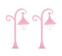 MZRAN Lot de 2 lampadaires miniatures pour créer des maisons de poupées réalistes à l'échelle 1/12 pour décorer un jardin, une allée, une scène d'affichage de maisons de poupées