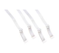 MZRAN Lot de 2 paires de bretelles de soutien-gorge élastiques amovibles et antidérapantes pour femme, blanc, taille unique
