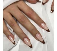 MZRAN Lot de 24 faux ongles en acrylique à coller sur les ongles en forme d'amande - Finition brillante