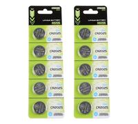 MZRAN Lot de 5/10 piles bouton CR2025 3 V au lithium pour montres, calculatrices, appareils d'entrée sans clé