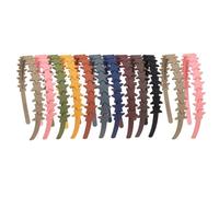 MZRAN Lot de 5/12 bandeaux mats pour filles et femmes, accessoires de cheveux uniques en forme d'étoile, accessoires de cheveux confortables en plastique