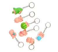MZRAN Lot de 7 porte-clés décoratifs en forme de cochon pour sac à main