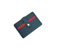 MZRAN Minimalists Étui pour cartes de téléphone durable en cuir PU avec fente pour documents pour cartes de crédit smartphones porte-cartes fin, bleu