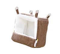 MZRAN Nid d'oiseau chauffant confortable pour perroquets modifiable USB coussin chauffant intérieur polaire à suspendre soins d'hiver grille-pain pour oiseaux