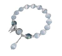 MZRAN Opales polyvalentes bleu mer clair de lune cristal décoration pour filles et femmes accessoire quotidien
