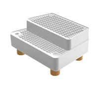 MZRAN Panier à déchets avancé à deux couches combinant ABS antidérapant et silencieux, sans souillure, idéal pour le toilettage des animaux de compagnie