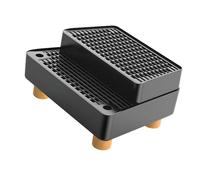 MZRAN Panier à déchets avancé à deux couches combinant ABS antidérapant et silencieux, sans souillure, idéal pour le toilettage des animaux de compagnie