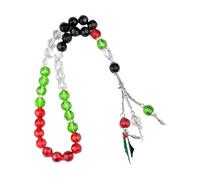 MZRAN Perles en verre multicolores pour Ramadan avec franges réglables - Bijoux musulmans pour fêtes - Accessoires religieux colorés, taille unique, Comme décrit
