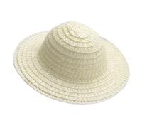 MZRAN Petit chapeau en papier rotin léger brut pour loisirs créatifs, décoration de fête, accessoires de couture, fournitures artisanales faites à la main