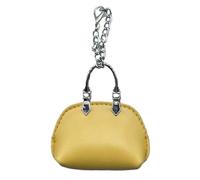 MZRAN Petit porte-clés en polyuréthane souple pour sac à main, idéal pour les voyages, les sports et les événements en plein air, Chaîne en argent jaune