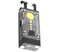 MZRAN Petite lampe de poche à énergie solaire - Porte-clé pratique - Texture en alliage d'aluminium - Pour les amateurs de plein air - Utilisation quotidienne - Petite lampe de poche LED