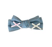 MZRAN Pince à cheveux bleue avec nœud style années 2000 - Grand nœud plat - Épingle à cheveux élégante pour bouquets