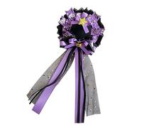 MZRAN Pince à cheveux gothique pour fille - Ras du cou - Chapeau melon - Ailes de chauve-souris - Coiffe d'Halloween - Serre-tête