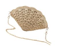 MZRAN Pochette en paille tissée pour femme - Sac à main en paille - Sac à bandoulière d'été - Sac de plage avec bandoulière pour femme, b, One Size